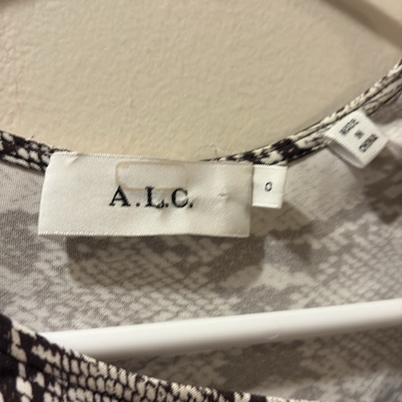 A.L.C. Brown and White Maxi Dress - size 0 - snake skin - cut out - Picture 2 of 7